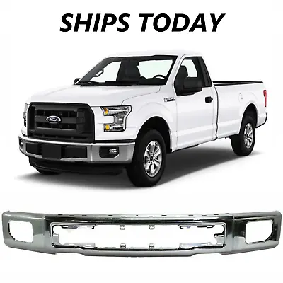 NEW Chrome Front Bumper For 2015-2017 Ford F-150 FO1002422 SHIPS TODAY • $259.88