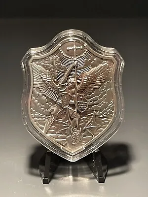 2 Oz St Michael Archangel Shield Silver Korea Komsco Angel God Jesus Christ • $128.95