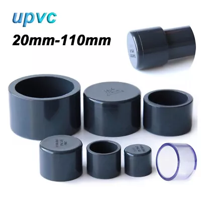 UPVC End Cap & Caps Tube Pipe Cap Water Supply Pipe End Caps For I.D 20mm-110mm • £95.54