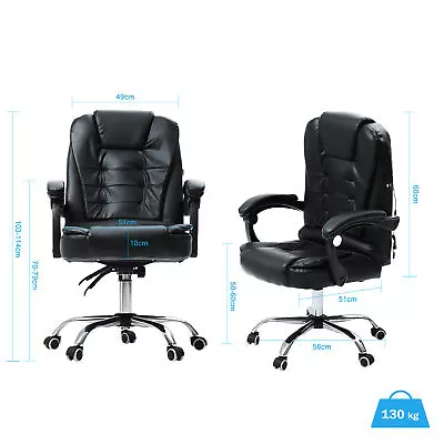 Ergonomic Reclining Massage Office Computer Chair Adjustable Swivel Gaming Chair • $94.04