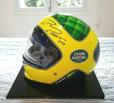 Felipe Massa Signed Bell Replica (Bell K1 Sport SA2000) Painted By SID Brasil  • $2850