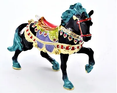 Bejeweled Carousal Horse Trinket Box. Hand Set Swarovski Crystals & Enamel.  • $56.99