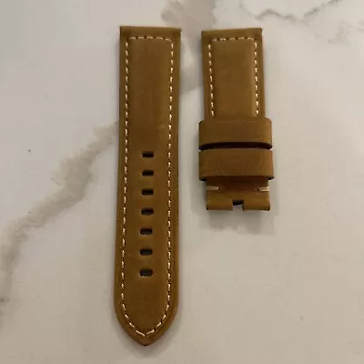 Panerai Brown Assolutamente OEM Suede Strap 24mm Lug For Tang Buckle • £108.52