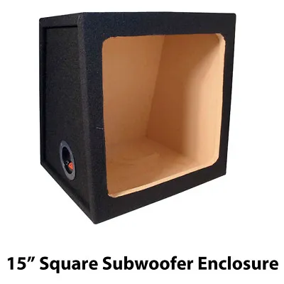 £99.95 • Buy Car Audio Subwoofer Enclosure Square Kicker 15  Box Bass Box MDF Black Carpet 