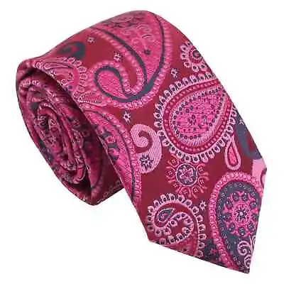 Boys Regular Tie Woven Paisley Bohemian Formal Casual Wedding Necktie By DQT • £6.99