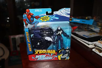 Spider-Man VENOM Web Splashers Shoots Water Spitter Action Figure NEW 2009 MIP • $29.99