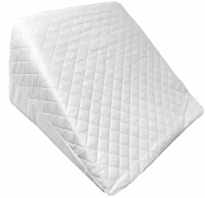  Foam Large Acid Reflux Back Support Bed Wedge Pillow With Quilted Cover • £23.66