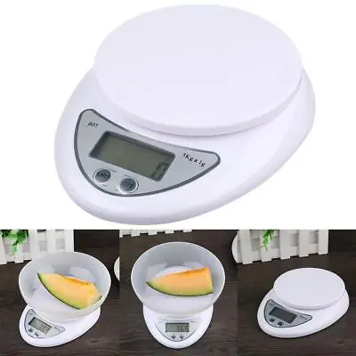 5kg Digital Kitchen Scales LCD Electronic Cooking Scale Bowl Food New K5 • £8.45