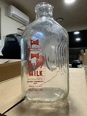 Half Gallon Milk Dairy Bottle - Dairy Dawn Farmers Fresh Jersey Milk California • $9.99