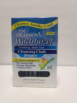 T.N. Dickinson's Witch Hazel 14 Individual Towelettes Cleansing Cloth Singles • $9.94