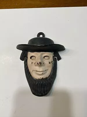 Vintage 1960's Amish Man Cast Iron Door Knocker. • $17.99