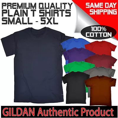 Men's Plain Blank Cotton Gildan Men Shirt Tee Tshirt T Shirts Shirts Tees • $11.09