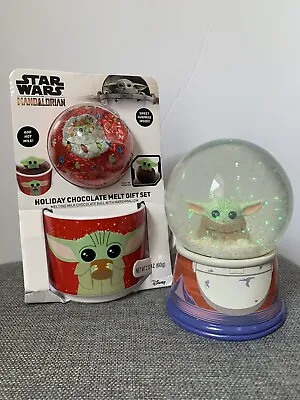 Star Wars The Mandalorian The Child 6  Snow Globe And Mug Gift Set Baby Yoda • $19.99