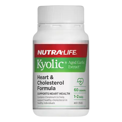Nutra-Life Kyolic Aged Garlic Extract Heart & Cholesterol Formula 60 Capsules • $20.98