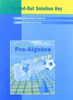 PRE-ALGEBRA (WORKED-OUT SOLUTION KEY) By Ron Larson • $198.49