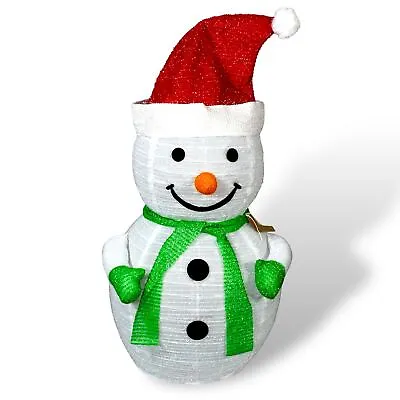 Light Up Christmas Snowman Battery Powered LED Outdoor Figurine Xmas Lamp Decor • £25.92