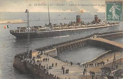 Cpa 76 Le Havre La Provence Leaving Port • $4.07