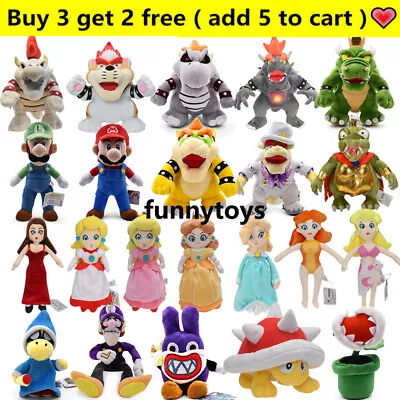 Anime Super Mario Bros Plush Toys Soft Stuffed Doll Kids Birthday Xmas Gifts • $11.99