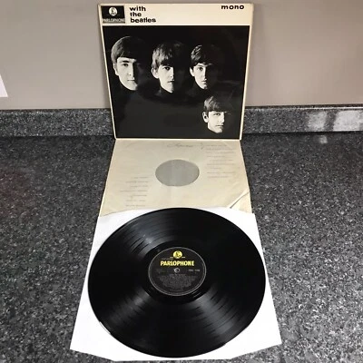 £59.99 • Buy Lp Vinyl The Beatles With The Beatles Pmc 1206 Uk 2nd Press Kt Tax Code Vg+/vg+
