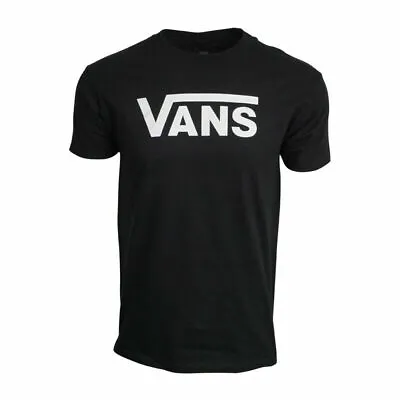 Vans Mens Logo T Shirt Black With White Premium T Shirt New • $13.50