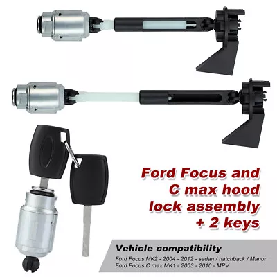 Bonnet Release Lock Latch Catch Repair Set FOR Ford Focus MK2 2004-2012 1355231 • $26.21