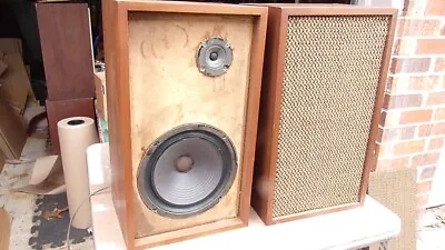 $95 • Buy Rare Vintage Fisher XP-6B Oiled Walnut Stereo Speakers