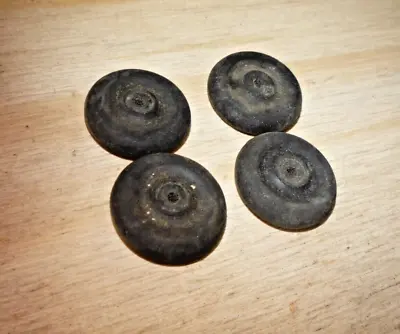 4 ORIGINAL Vintage Black RUBBER TIRES - For Tootsie Toy Barclay  Hubley Cast Toy • $9.99