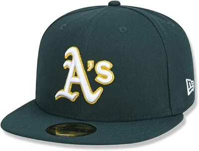 Authentic New Era 59Fifty Hat Oakland Athletics A's Fitted Cap Green 7 1/2 Size • $35