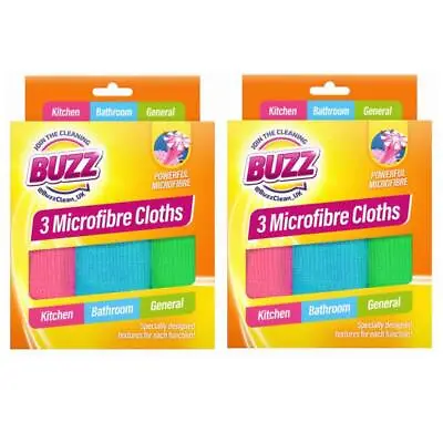 6 X Ultra Plush MicroFibre Large Clothes Towels Kitchen Bathroom Household  • £5.54