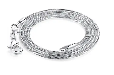 .925 Sterling Silver Snake Chain Necklace 1.2MM 16 18 20 22 24 26 28 Inch • $6.99