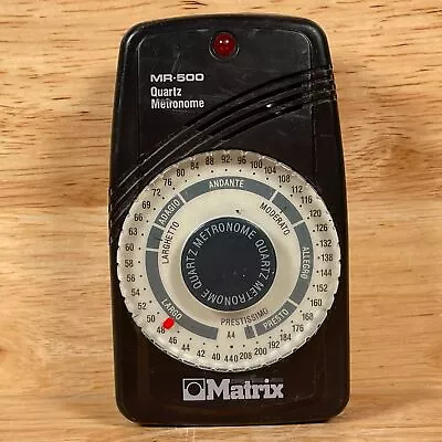 Matrix MR-500 Black Quartz Compact Metronome Visual Practice Assistance • $14.44