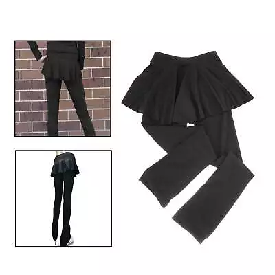 £19.61 • Buy Figure Skating Pants Girls Ice Skating Training Long Tight Trousers Short Skirt