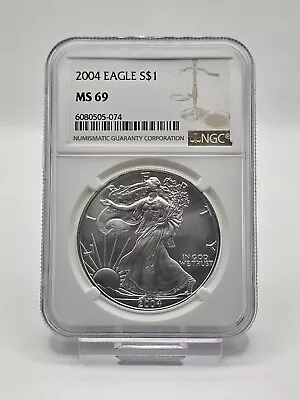 2004 American Silver Eagle NGC MS69 • $44.95