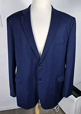 Adolfo Mens Sz 48R Royal Blue Poly Rayon Spandex  Sport Coat  S68 • $32