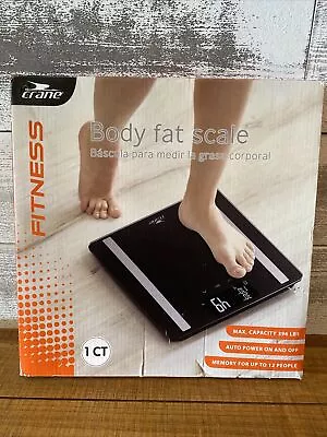 Crane Fitness Body Fat Scale Muscle Mass Weight Water Content Made From Glass • $18