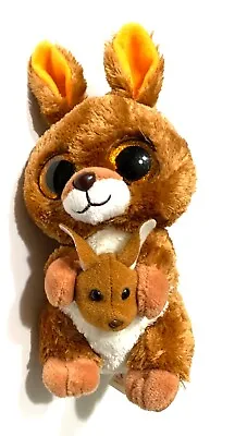 2017 TYSILK Kipper Kangaroo Mama & Baby Joey Plush Stuffed Animal 9  Tall Brown • $10