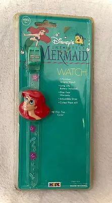 $29.99 • Buy Vtg 1993 Hope Disney Little Mermaid 3d Ariel Flip Top Quartz Wrist Watch Nos