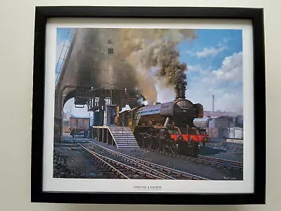 Malcolm Root Steam Train Print 'Coaling A Pacific'  FRAMED • £24.95