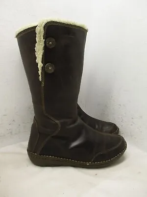 Teva Tonalea Brown Leather Warm Side Zip Boots Womens Size 9 Style 4327 • $39.95