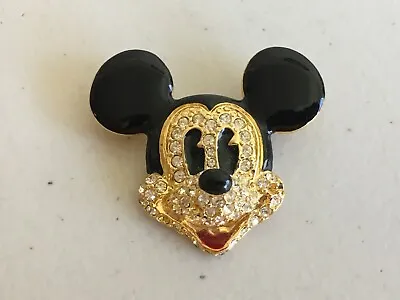 Vintage Napier Disney Mickey Mouse 3D Face Icon Jeweled Pin Brooch 67209 • $29.99