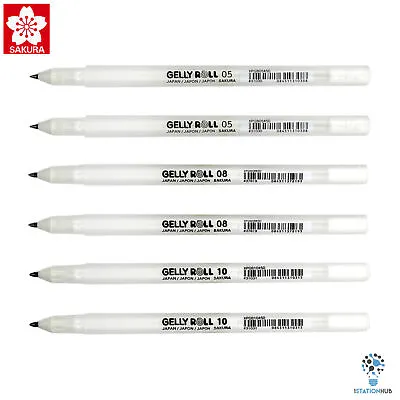 Sakura Gelly Roll Classic White Gel Ink Pen Fine Medium Bold | Pack 6 Or 12 Pens • £18.94