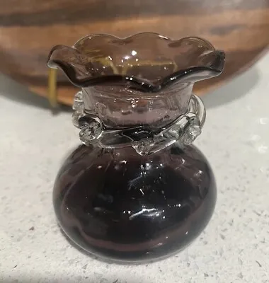 Vintage Pilgrim Glass Hand Blown Amethyst Glass • $18