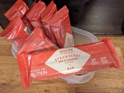 £15 • Buy EXANTE STRAWBERRY JAM & YOGHURT MEAL REPLACEMENT BARS X 8