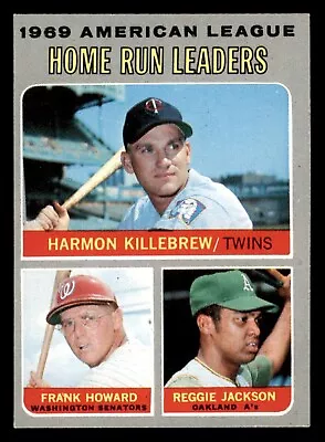 1970 Topps Baseball #66 A.L. HR Leaders Killebrew Jackson EX/MT *d6 • $14