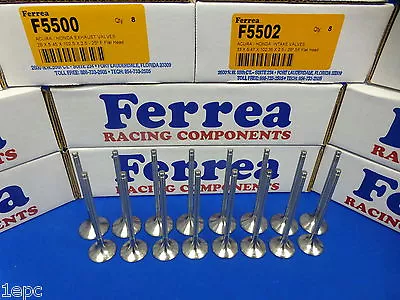 Ferrea 5000 Valves Flat Honda Acura GSR DOHC VTEC B16A1 B16A3 B17A1 B18C2 B18C3 • $214.95