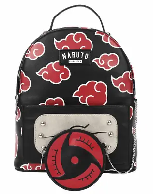 Naruto Shippuden Cloud Mini Backpack & Sharingan Coin Purse • $79.99