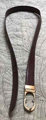 Gucci Gold Broken Buckle Calfskin Reversible Leather Belt 44 Damaged* • $99.99