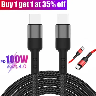 £3.26 • Buy USB C To USB C Fast Charger PD 100W Dual Type C Charging Data Sync Cable 1M 2M