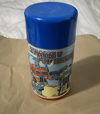 Vintage 1984 The Transformers Aladdin Hasbro Thermos For Lunch Box OPTIMUS PRIME • $15