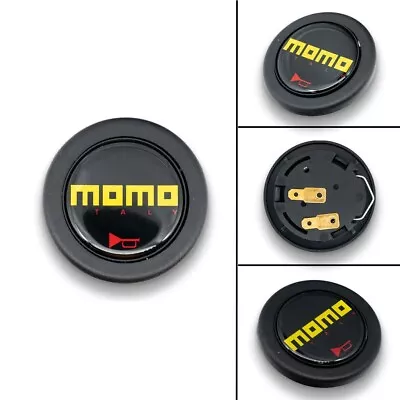 Jdm Momo Car Horn Button Steering Wheel Center Cap Black Universal  • $13.88